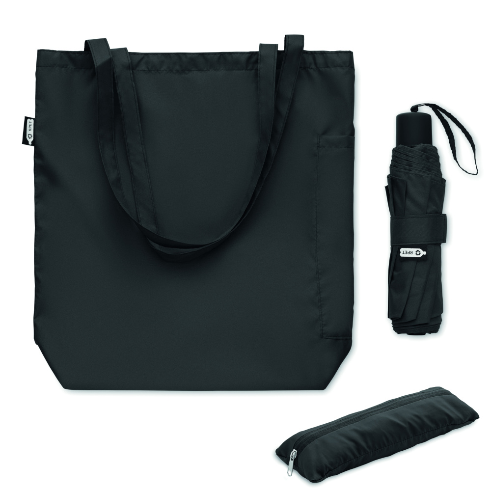 Logo trade promotional gifts image of: 21 inch RPET umbrella set