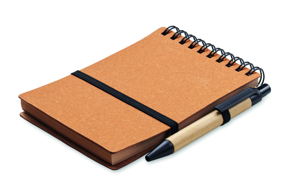 Logo trade promotional merchandise picture of: Recycled notebook with ball pen