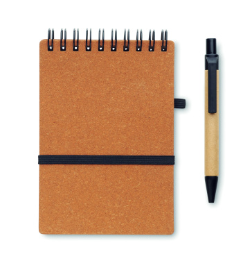 Logo trade promotional gifts image of: Recycled notebook with ball pen