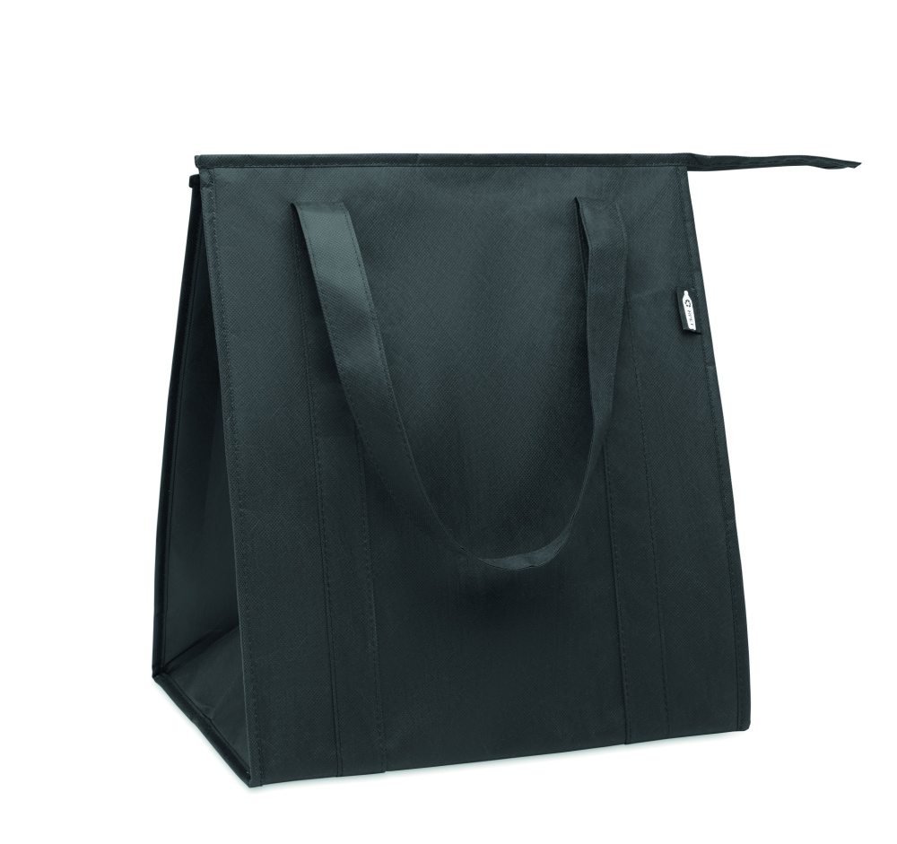 Logo trade corporate gifts image of: Non woven RPET cooler bag