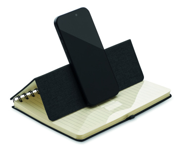 Logotrade promotional merchandise picture of: A5 notebook with phone holder