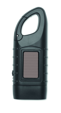 Logo trade promotional merchandise picture of: Solar torch with dynamo crank