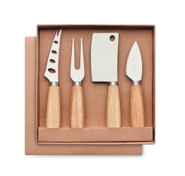 Logo trade promotional gifts picture of: Set of 4 cheese knives