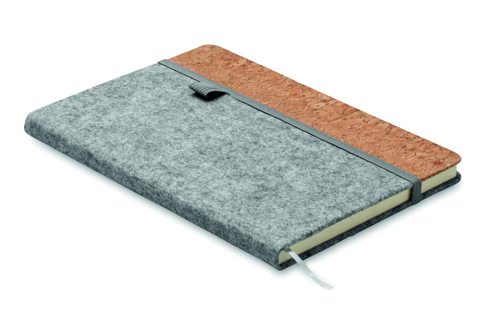 Logo trade corporate gifts picture of: A5 RPET cork notebook