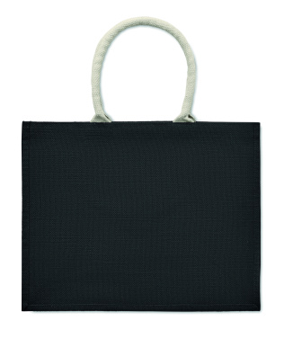 Logo trade advertising products picture of: Jute bag with cotton handle