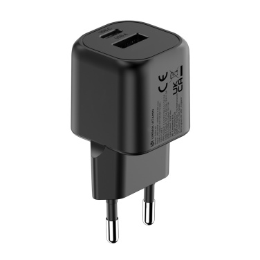 Logo trade promotional merchandise picture of: Urban Vitamin Monterey RCS recycled plastic 20W GAN charger