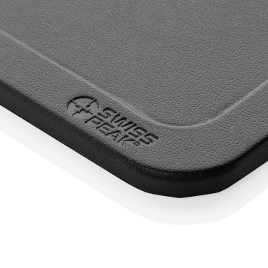 Logo trade business gifts image of: Swiss Peak 3 in 1 RCS recycled PU wireless charger desk tray