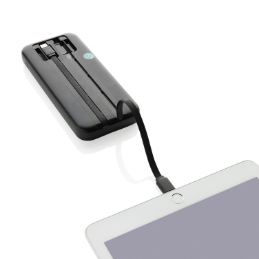 Logotrade promotional giveaways photo of: Turbopack RCS rplastic powerbank 10.000 integrated cables