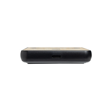 Logo trade advertising product photo of: Zen RCS rplastic 5000 mah 5W magnetic bamboo powerbank