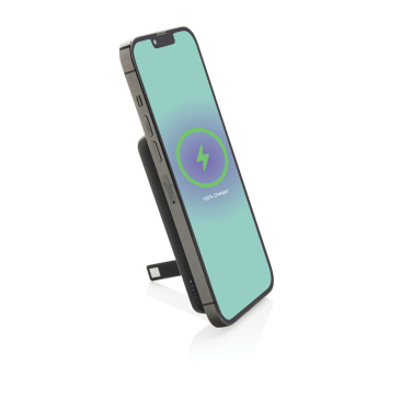 Logo trade promotional merchandise photo of: Zen RCS rplastic 5000 mah 5W magnetic bamboo powerbank