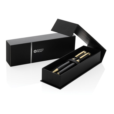 Logotrade promotional item picture of: Swiss Peak Luca RCS recycled brass deluxe pen set