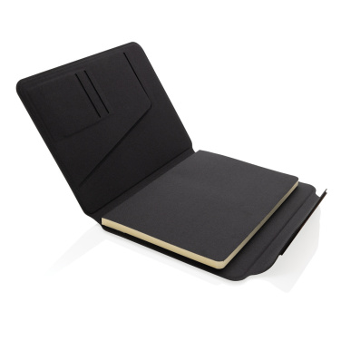 Logo trade promotional merchandise image of: Teri AWARE™ RPET and walnut A5 portfolio