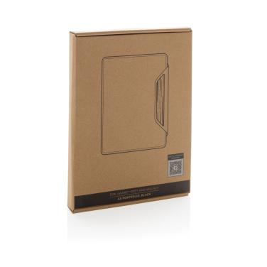 Logo trade advertising products image of: Teri AWARE™ RPET and walnut A5 portfolio