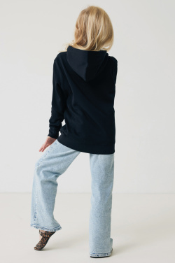 Logo trade promotional giveaway photo of: Iqoniq Yengo kids recycled cotton hoodie with sidepockets