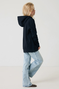 Logo trade promotional giveaway photo of: Iqoniq Yengo kids recycled cotton hoodie with sidepockets