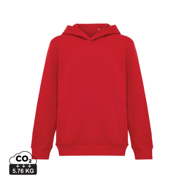 Logo trade promotional gifts picture of: Iqoniq Yengo kids recycled cotton hoodie with sidepockets