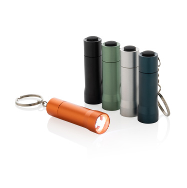 Logo trade promotional merchandise photo of: Flash RCS recycled aluminium keychain torch