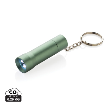 Logotrade promotional product picture of: Flash RCS recycled aluminium keychain torch