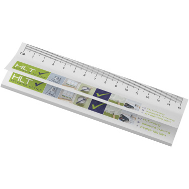Logotrade advertising product image of: Sticky-Mate® recycled sticky notes with printed 15 cm ruler