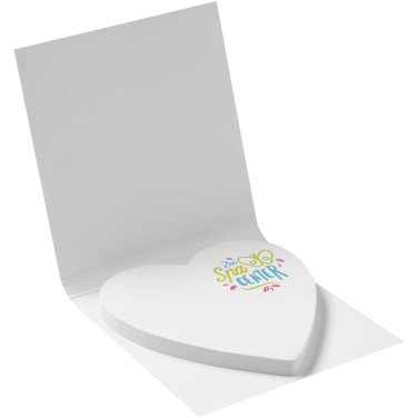 Logotrade promotional merchandise picture of: Sticky-Mate® soft cover heart-shaped sticky notes