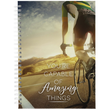 Logo trade promotional merchandise image of: Desk-Mate® A5 hard cover undated diary