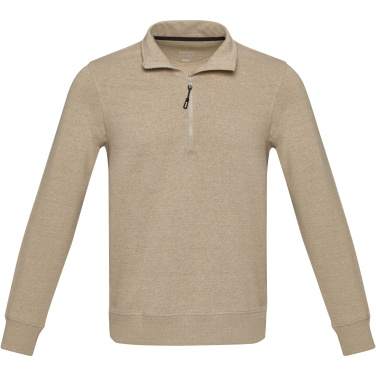 Logo trade promotional giveaways picture of: Tin unisex Aware™ recycled quarter zip sweater