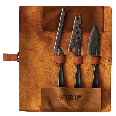 Logotrade promotional item image of: BOSKA Cheese Knife Set Monaco+ Black
