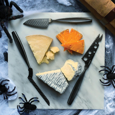Logo trade promotional gifts picture of: BOSKA Cheese Knife Set Monaco+ Black