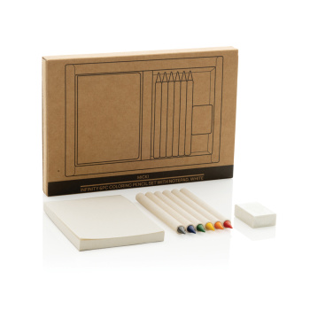 Logo trade promotional products picture of: Micki GRS infinity 6pc coloring pencil set with notepad