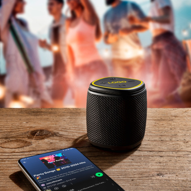 Logotrade promotional giveaway picture of: Bluetooth speaker HERMON Schwarzwolf