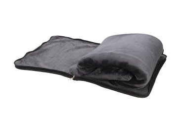 Logotrade promotional items photo of: Blanket and pillow 2 in 1 AMIATA Schwarzwolf