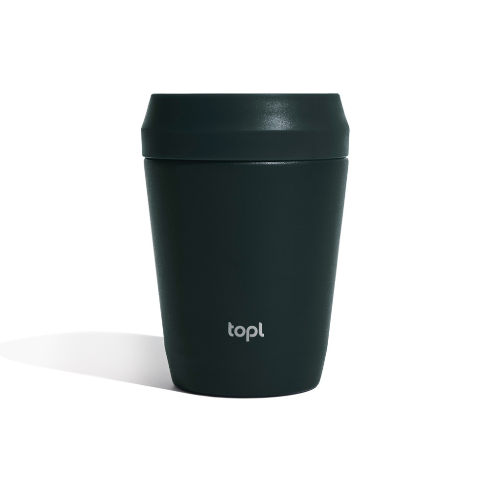 Logo trade promotional items image of: Topl Recycled Steel To Go Tumbler Patented 360 Lid 235ml
