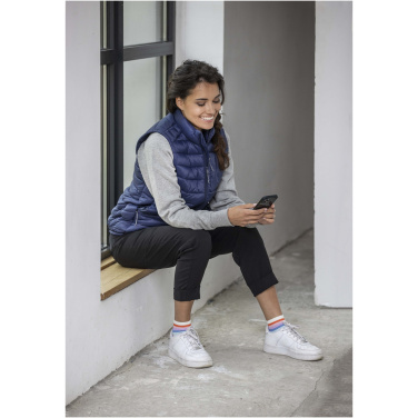 Logo trade promotional merchandise image of: Pallas women's GRS recycled insulated bodywarmer