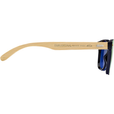 Logo trade promotional items image of: Tan sunglasses with bamboo temples
