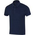 Akoya recycled terry unisex polo, Navy