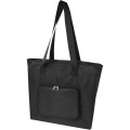 EcoFold RPET foldable tote bag 16L, Solid black