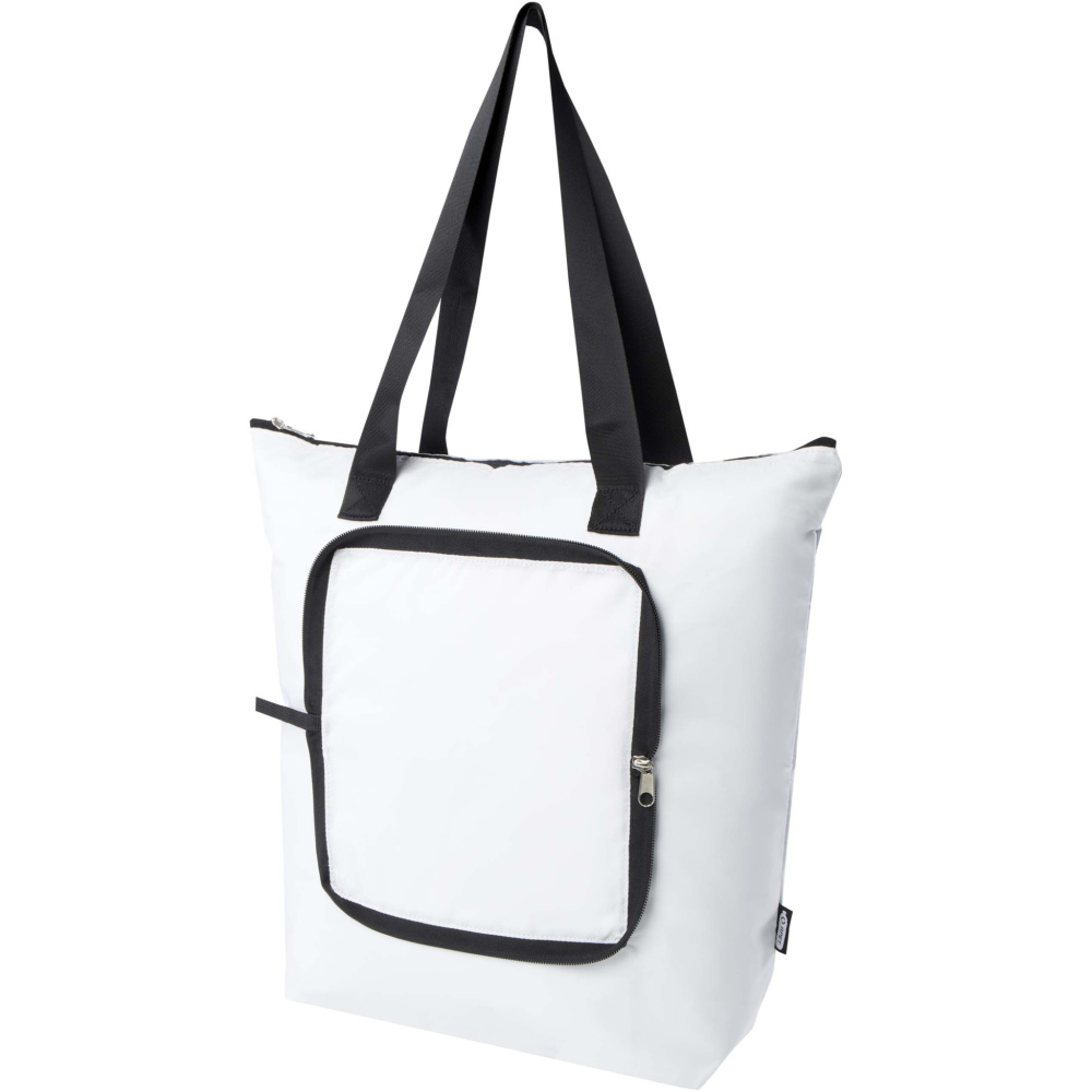 Logotrade advertising products photo of: EcoFold RPET foldable tote cooler bag 15L