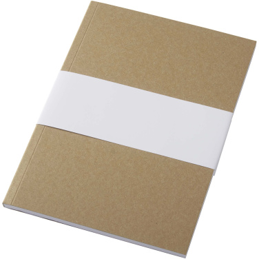 Logo trade corporate gifts image of: Novella Austen A5 recycled soft cover kraft notebook - 50 sheets 