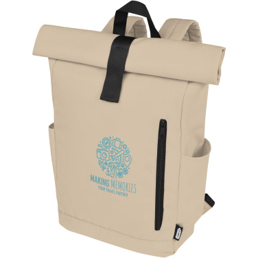 Logotrade promotional item picture of: Byron 15.6" GRS RPET roll-top backpack 18L