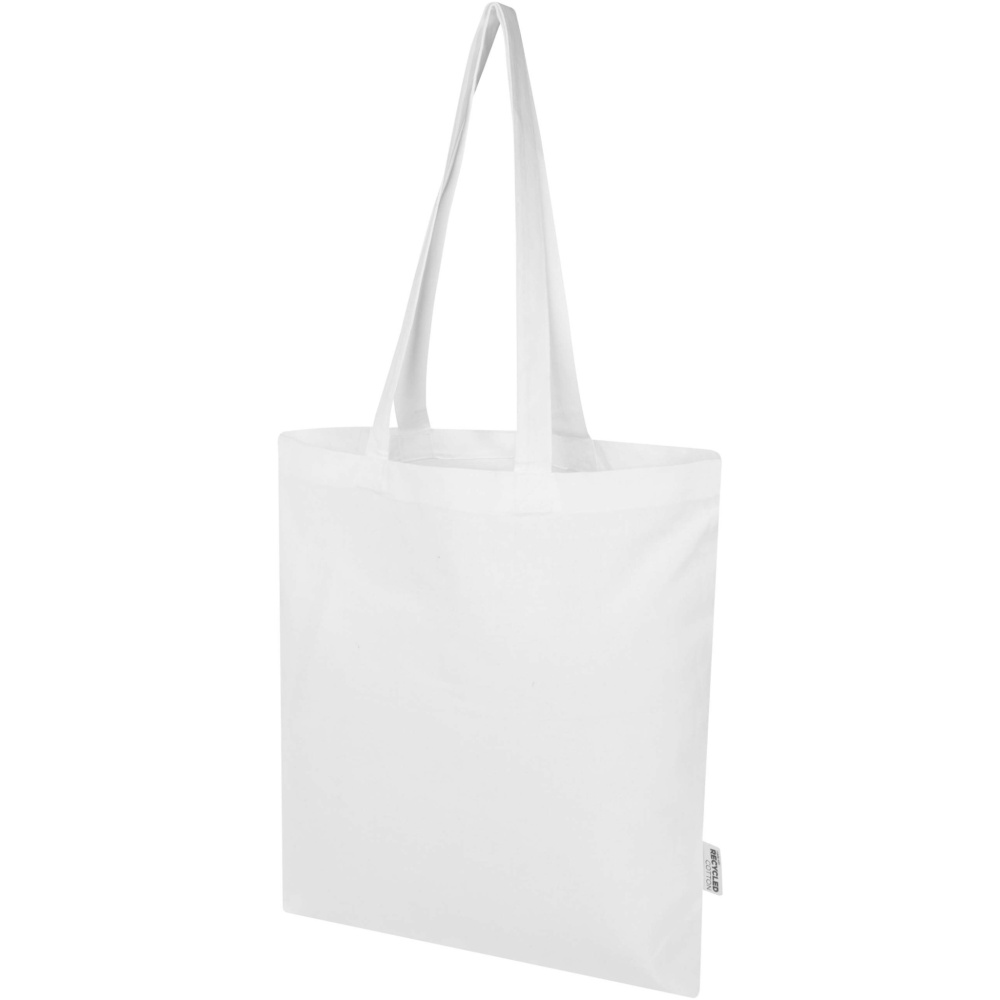 Logo trade promotional merchandise picture of: Madras Blend 140 g/m² GRS recycled cotton tote bag 7L