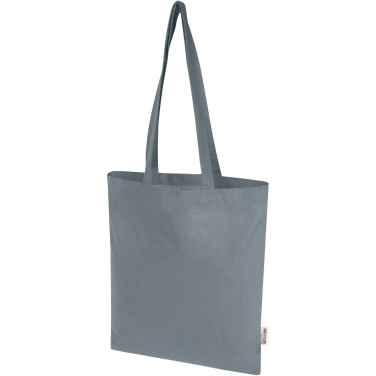 Logotrade advertising products photo of: Madras Blend 140 g/m² GRS recycled cotton tote bag 7L