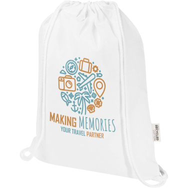 Logotrade promotional giveaway picture of: Oregon Blend 140 g/m² GRS recycled drawstring bag 5L