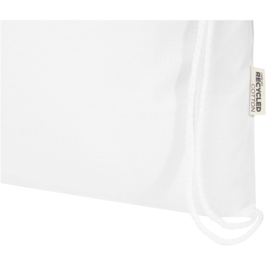Logo trade promotional giveaway photo of: Oregon Blend 140 g/m² GRS recycled drawstring bag 5L