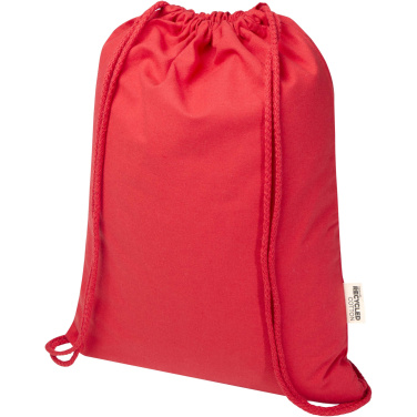 Logotrade promotional merchandise image of: Oregon Blend 140 g/m² GRS recycled drawstring bag 5L