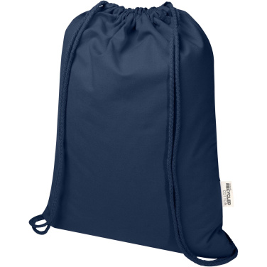Logo trade promotional giveaways picture of: Oregon Blend 140 g/m² GRS recycled drawstring bag 5L