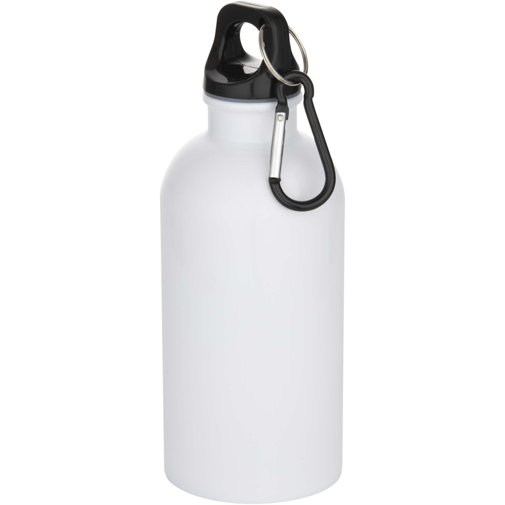 Logo trade promotional items picture of: Oregon 400 ml sublimation RCS recycled single wall stainless steel water bottle with carabiner
