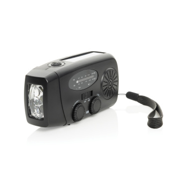 Logo trade promotional merchandise photo of: RescueWave RCS recycled plastic emergency radio