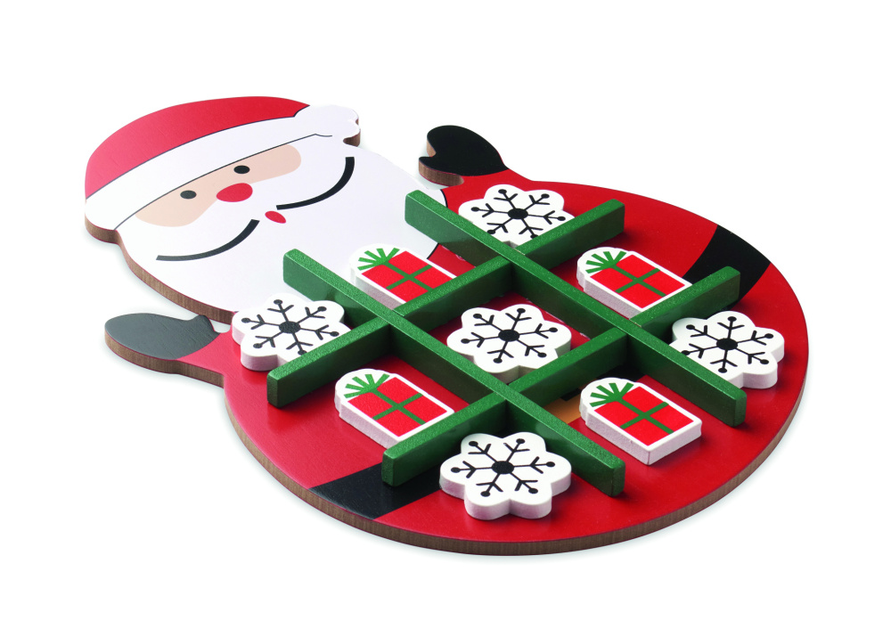 Logo trade advertising products picture of: Christmas wooden tic tac toe