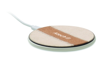 Logo trade promotional product photo of: Cork wireless charger 15W