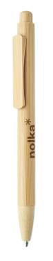 Logo trade promotional merchandise photo of: Bamboo automatic ball pen